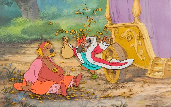 Appraisal: A Walt Disney celluloid from Robin Hood gouache on celluloid