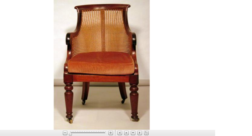 Appraisal: William IV mahogany caned armchaircirca