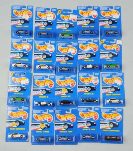 Appraisal: Lot of Mattel Hot Wheels Blue Card Vehicles Description All