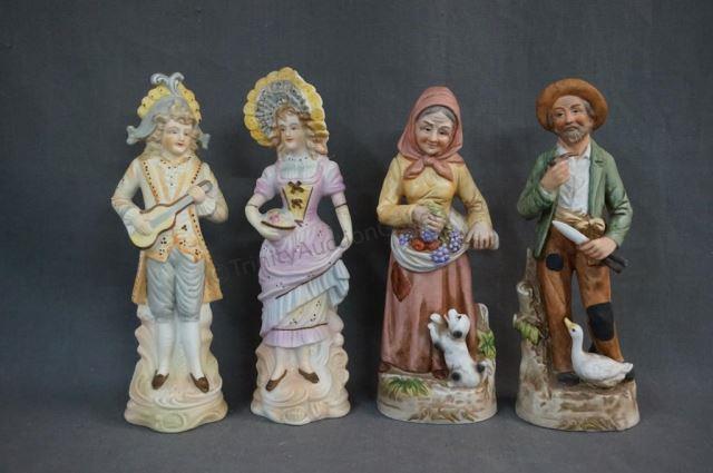 Appraisal: Vintage Paulux and Homco Man Wife Couple Figurines Includes 's-