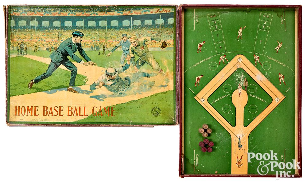 Appraisal: McLoughlin Bros Home Baseball Game ca McLoughlin Bros Home Base