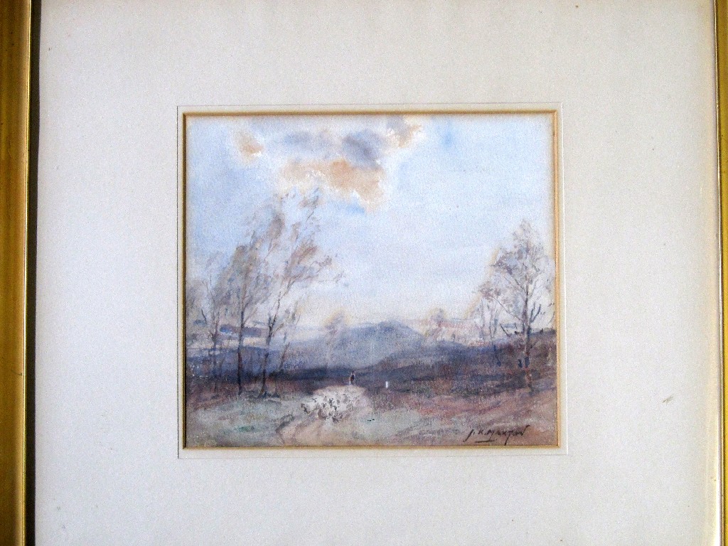 Appraisal: JOHN KIDD MAXTON Pair of watercolour highland landscapes both signed