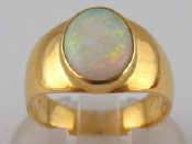 Appraisal: And carat gold opal ring the opal measuring approx x