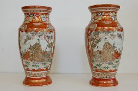 Appraisal: PAIR JAPANESE MEIJI KUTANI VASES