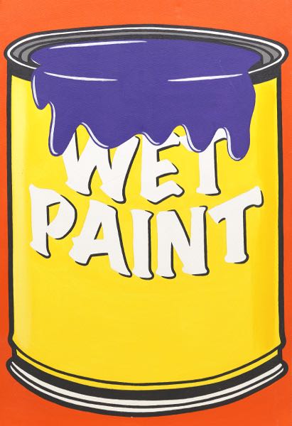 Appraisal: AMERICAN CONTEMPORARY x Wet Paint Oil on canvas artist monogram