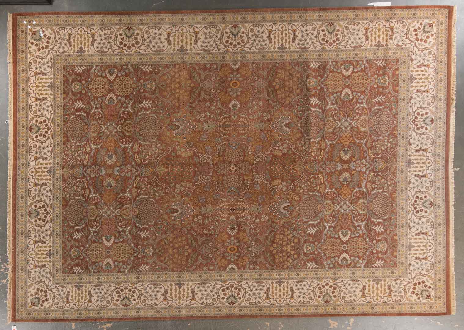 Appraisal: Indo Tabriz rug approx x India modern Condition Like new