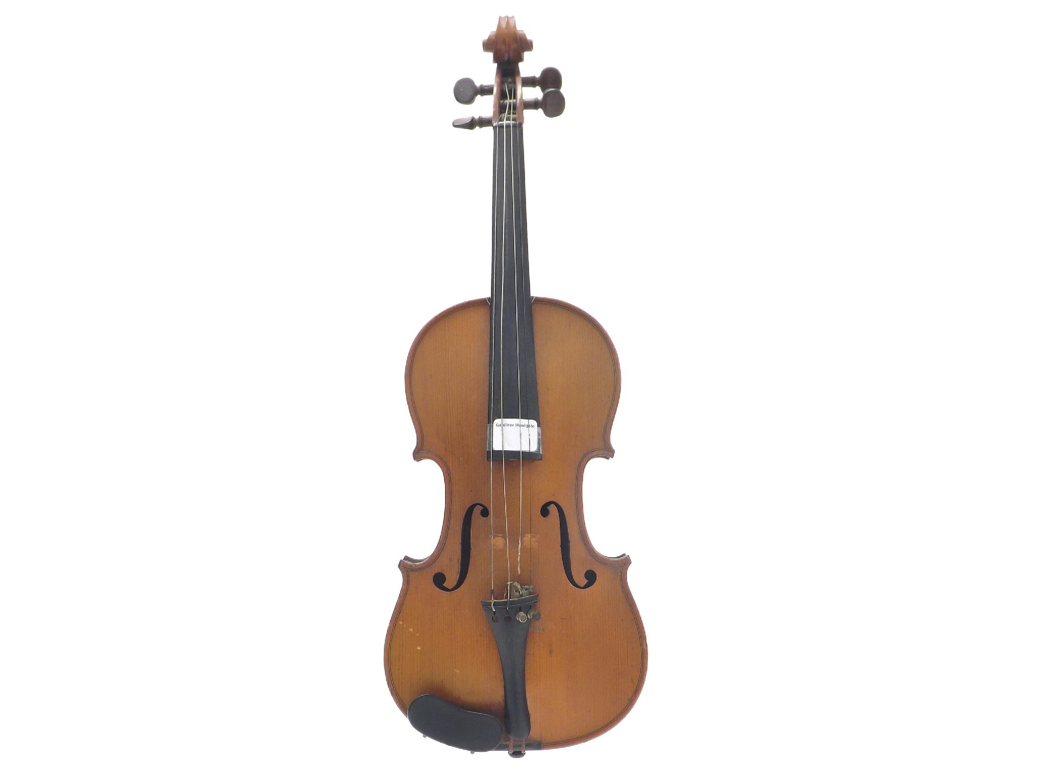 Appraisal: French three-quarter size violin labelled F Breton Brevete cm