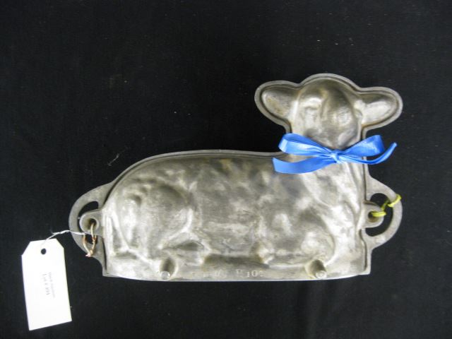 Appraisal: Cast Aluminum Figural LambFood Mold