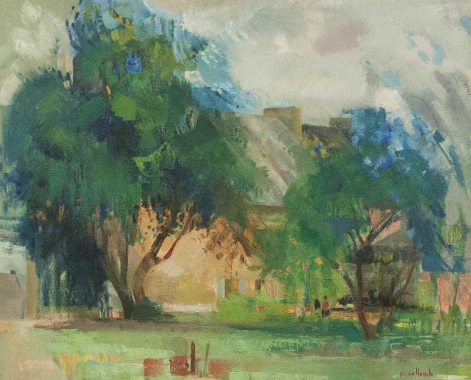 Appraisal: PAUL COLLOMB OIL ON CANVAS France - Maison et Arbres