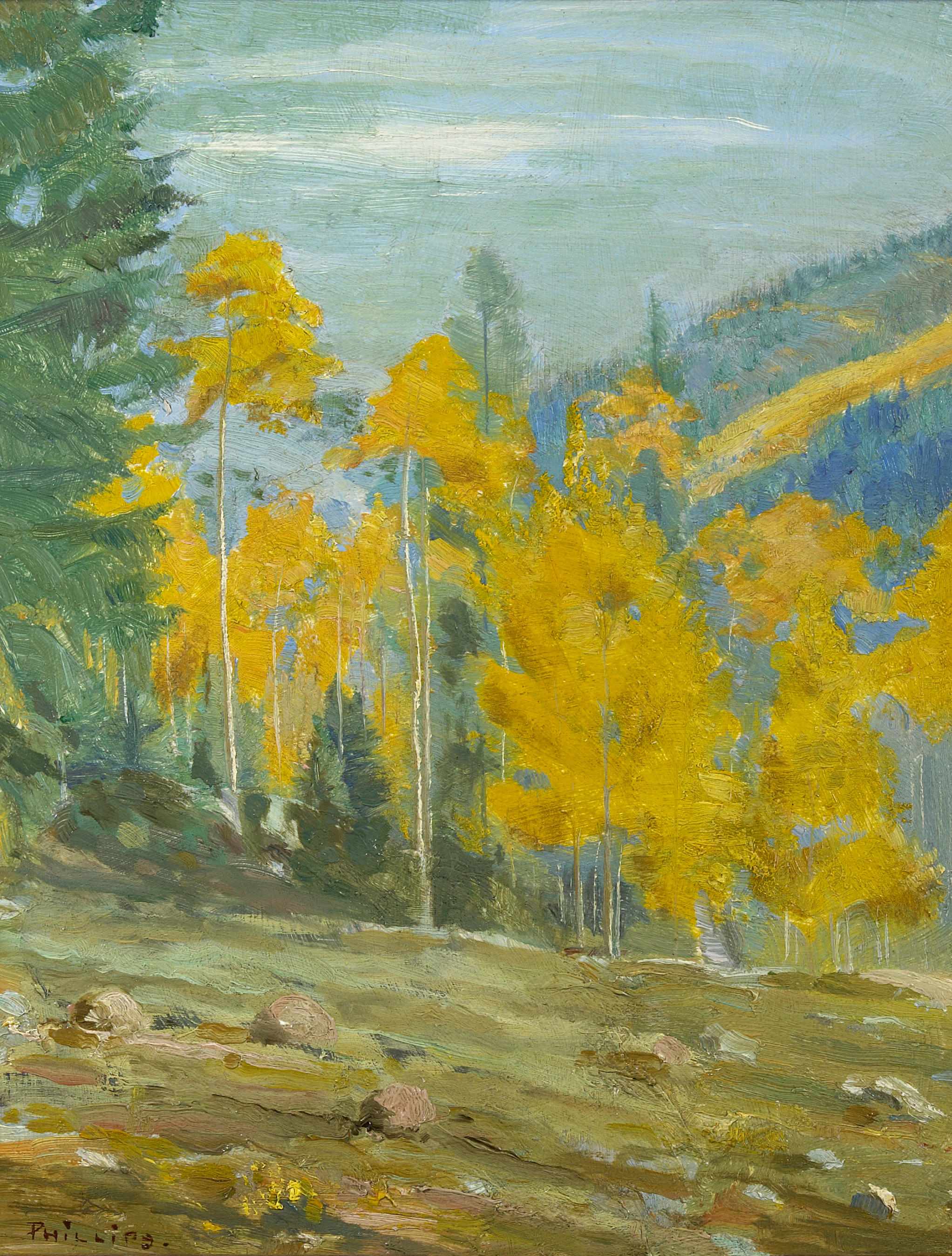 Appraisal: Bert Geer Phillips American - A grove of aspens signed