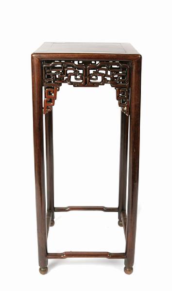 Appraisal: A carved rosewood stand height in width in depth in