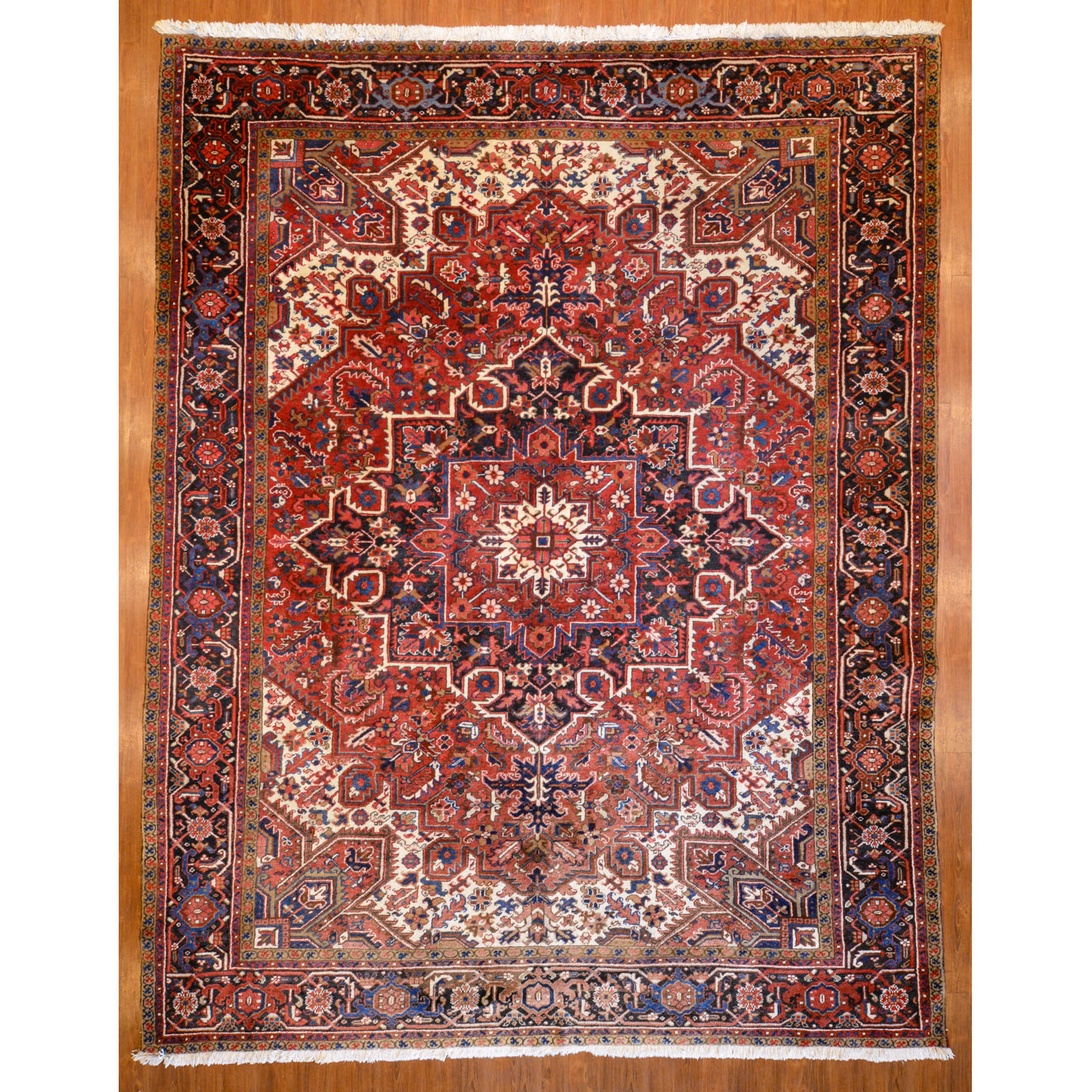 Appraisal: HERIZ CARPET PERSIA X Third quarter- th century hand-knotted wool