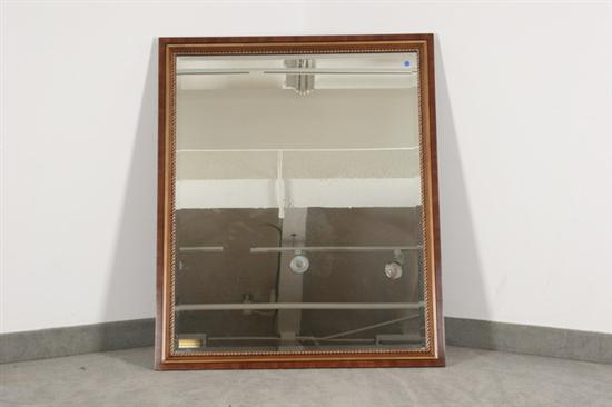 Appraisal: KITTINGER MAHOGANY AND PARCEL-GILDED WALL MIRROR th century Of rectangular