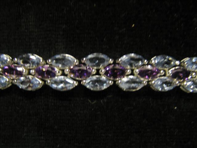 Appraisal: Sterling Silver Bracelet blue amethyst colored stones from Suzanne Somers