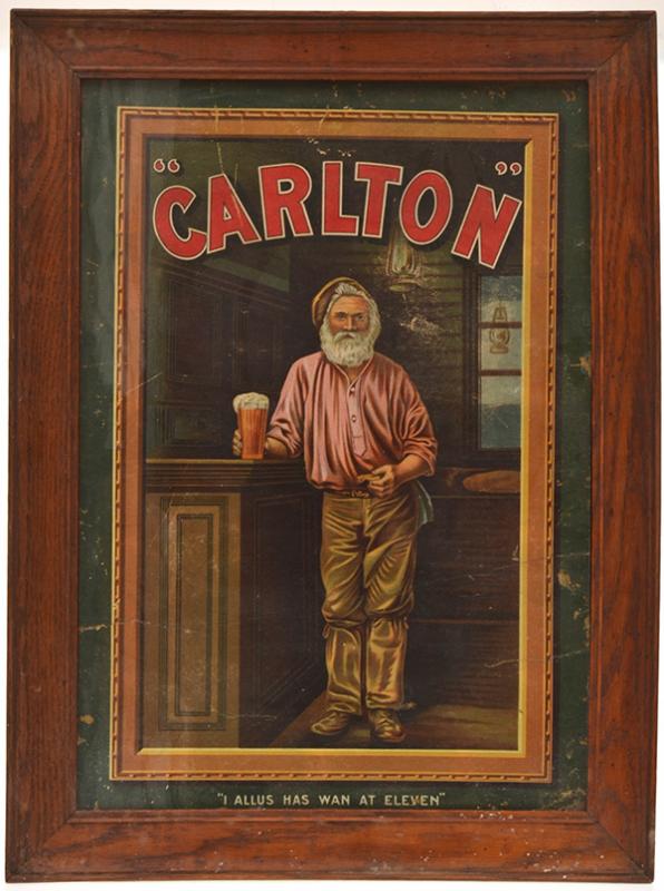 Appraisal: FRAMED EARLY TWENTIETH CENTURY CARLTON ADVERTISING POSTER