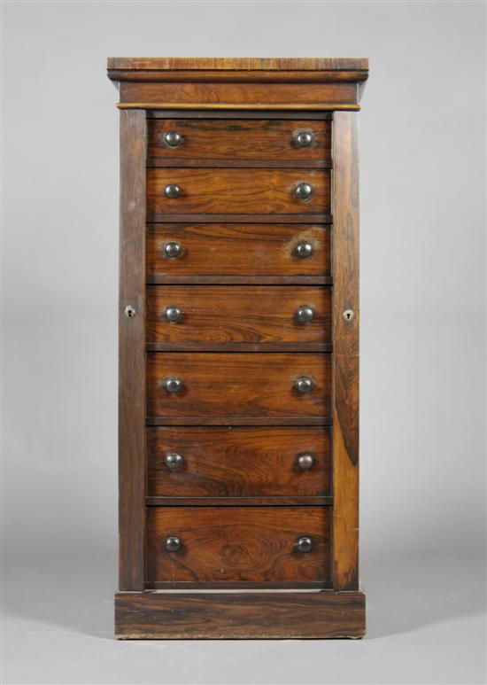 Appraisal: A Rosewood Wellington Chest Height x width x depth inches