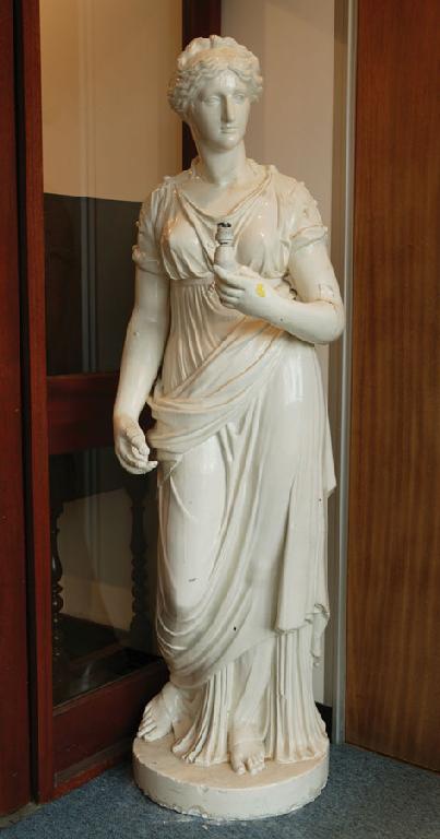 Appraisal: A LARGE REGENCY STYLE PLASTER FIGURE of a classically draped