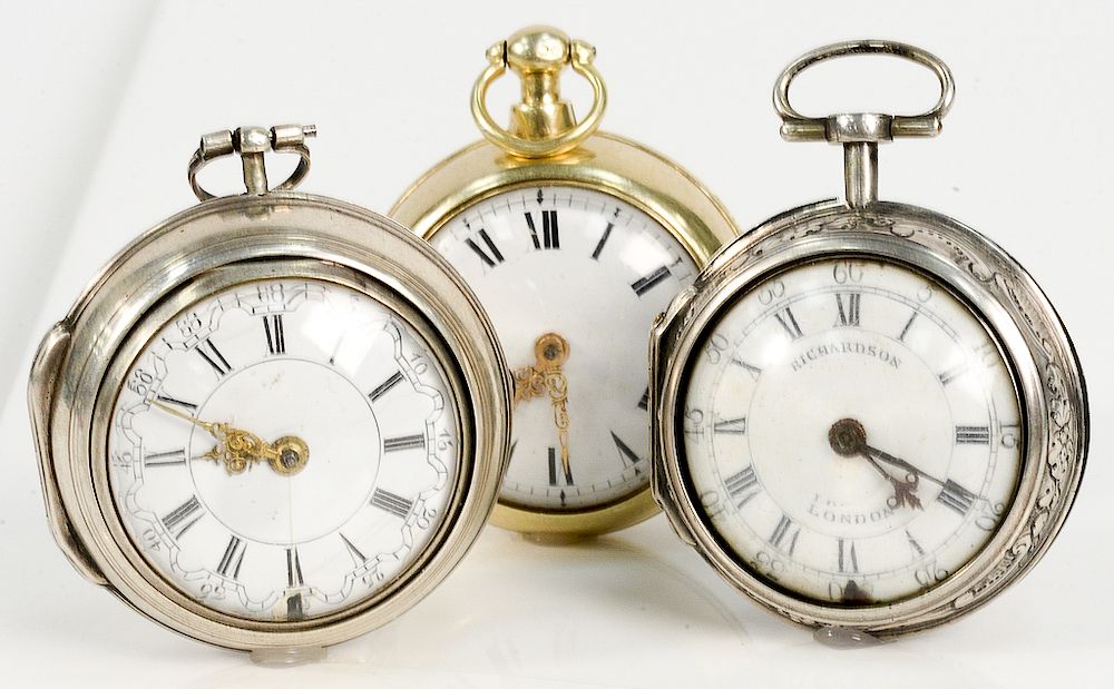 Appraisal: Three silver pair cased pocket watches including Robert Higgs London