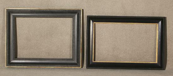 Appraisal: Two Dutch Baroque Style Gilt Ebonized Ripple-Molded Wood Frames th