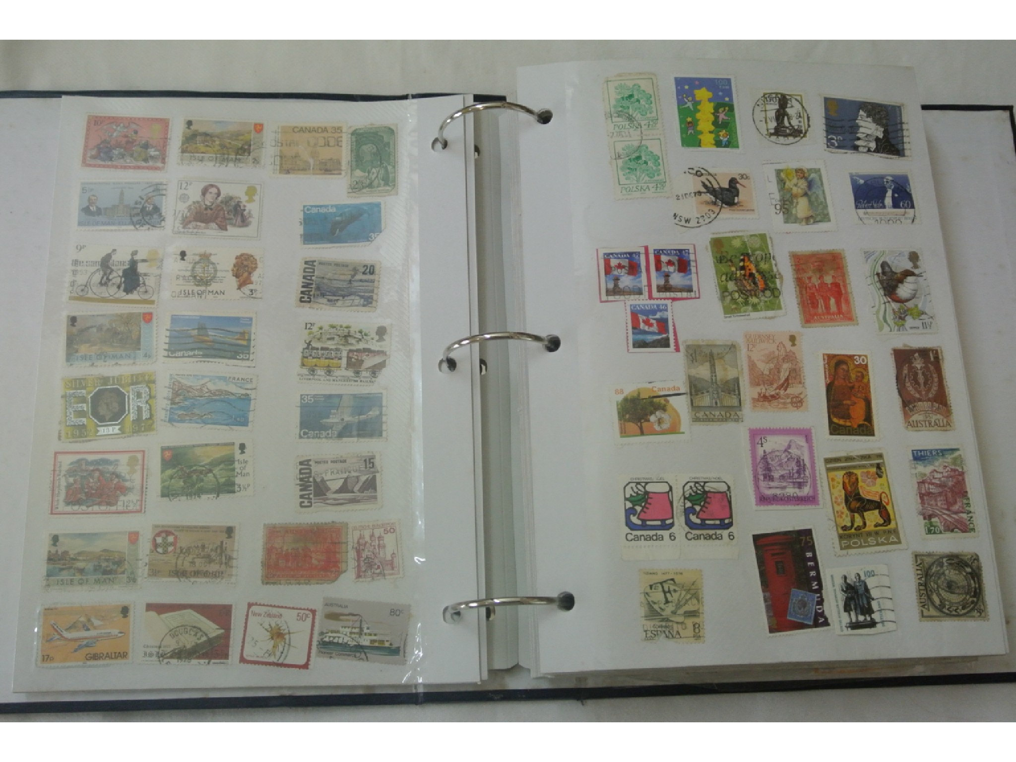 Appraisal: A ring binder stamp album containing a large quantity of