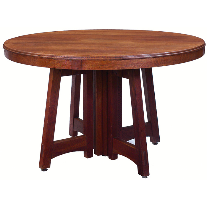 Appraisal: Good Limbert dining table circular top over a splayed leg