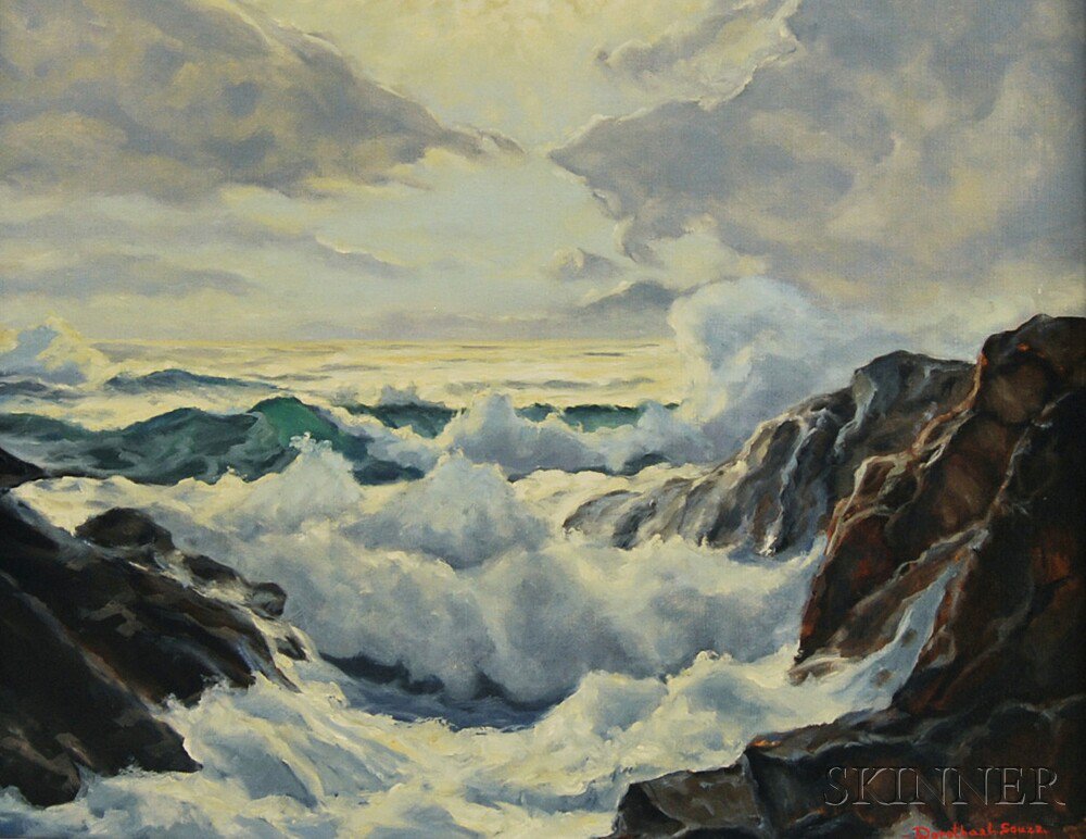 Appraisal: Dorthea L Souza American - Rockport Crashing Waves Signed l