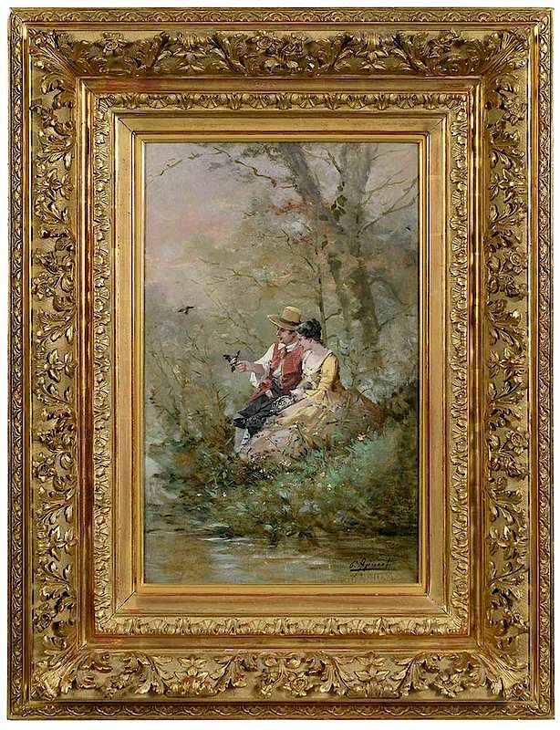 Appraisal: Georges Appert French Nature Lovers signed lower right G Appert