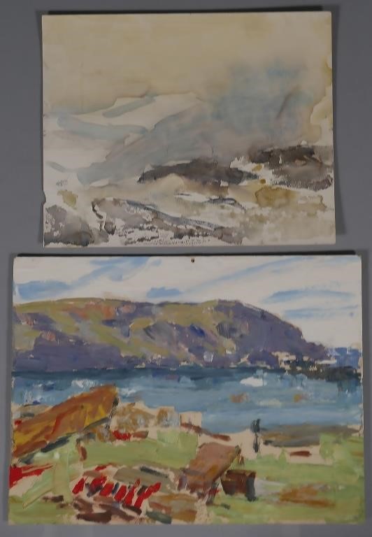 Appraisal: Two studies for paintings by Jay Hall Connaway American -