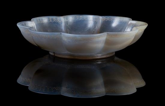 Appraisal: Sale Lot A Mughal-Style Agate Dish of an opaque gray