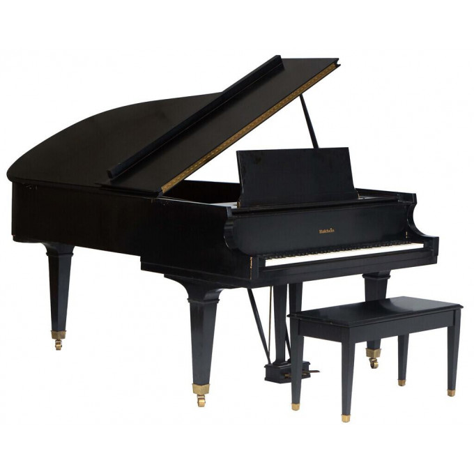 Appraisal: Baldwin Ebonized Grand Piano c Ser with keys on tapered