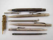 Appraisal: Eight various propelling pencils including silver and white metal tests