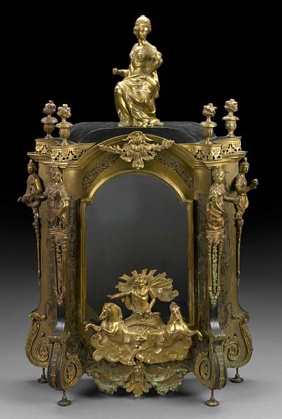 Appraisal: A Louis XIV style gilt bronze mounted and Boulle decorated