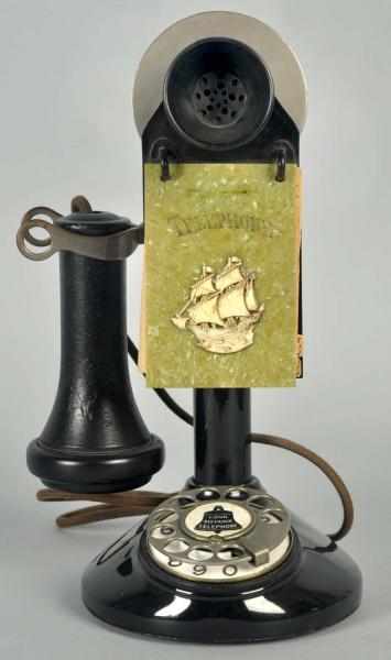 Appraisal: Stromberg Carlson Dial Candlestick Telephone Circa Black steel base and