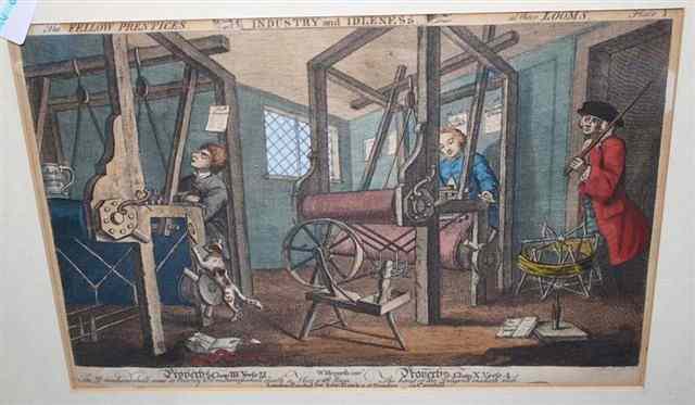 Appraisal: WILLIAM HOGARTH'Industry and Idleness' plates to and to engravings hand-coloured