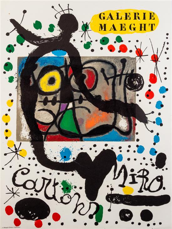 Appraisal: Sale Lot After Joan Miro Spanish - Exhibition Poster for