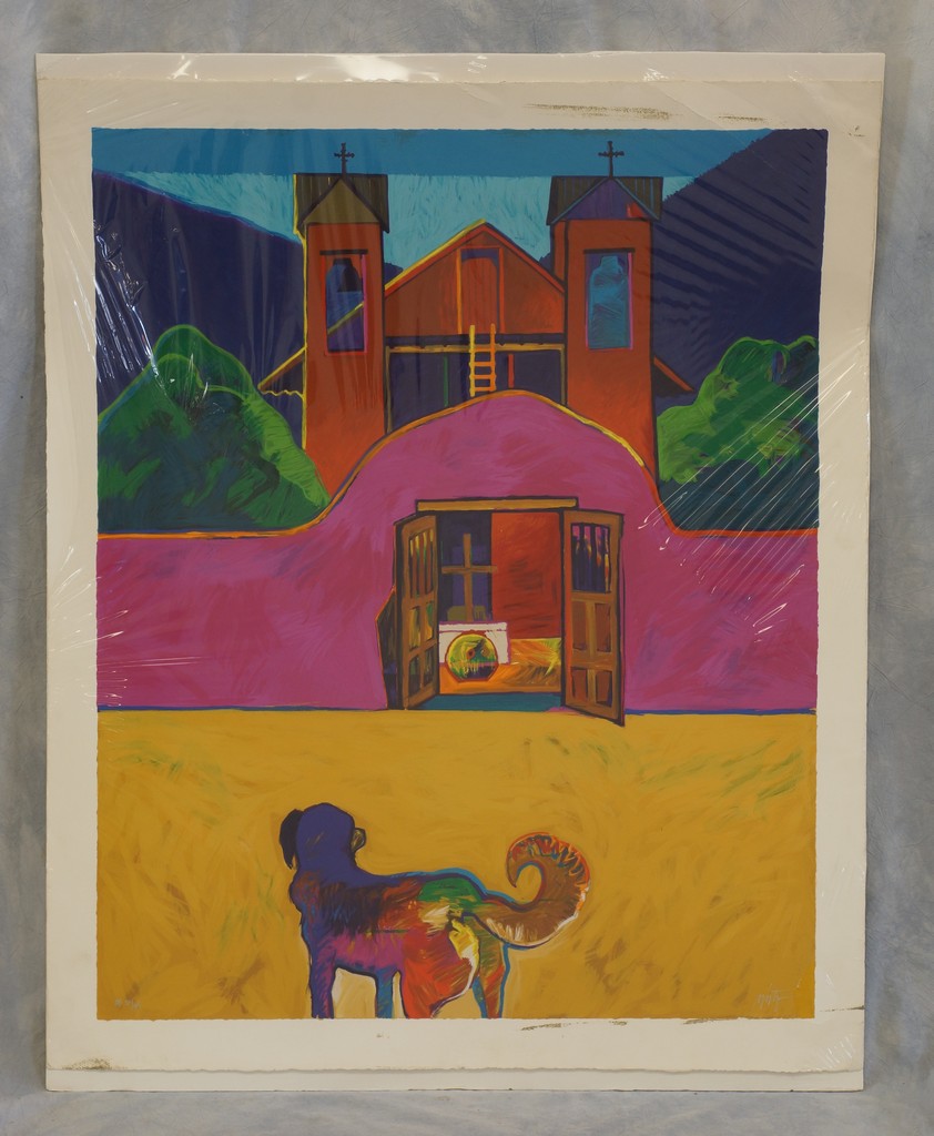 Appraisal: John Nieto American - serigraph Santuario de Chimayo signed and