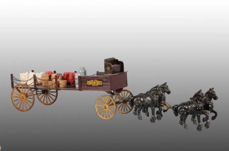 Appraisal: Cast Iron Ringling Brothers Delivery Wagon Toy Description Possibly custom