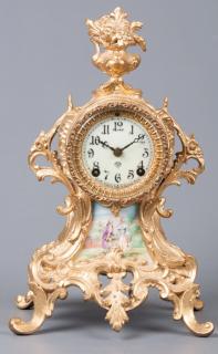 Appraisal: Ansonia Gilt Metal Rococo Clock Ansonia gilt Metal Rococo clock