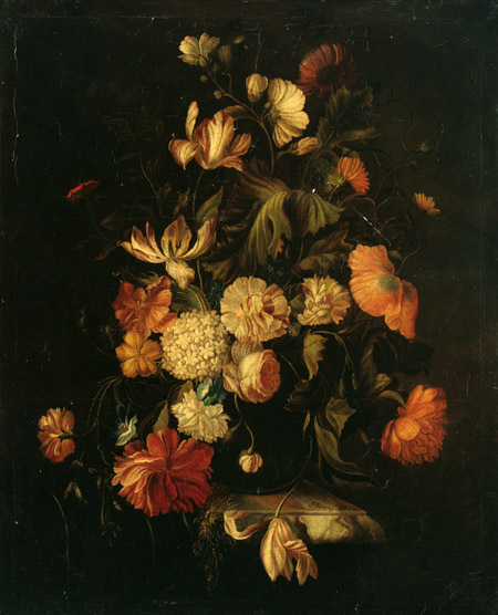 Appraisal: Dutch School th Century Still Life of Flowers in a