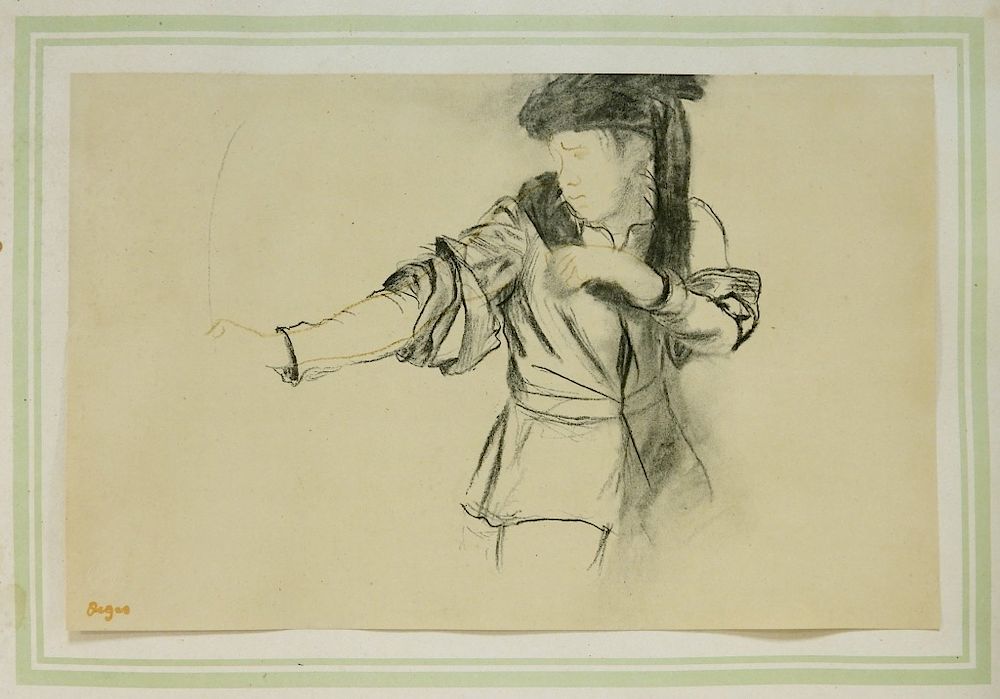 Appraisal: Edgar Degas Lithograph of Young Archer Boy Edgar Degas France