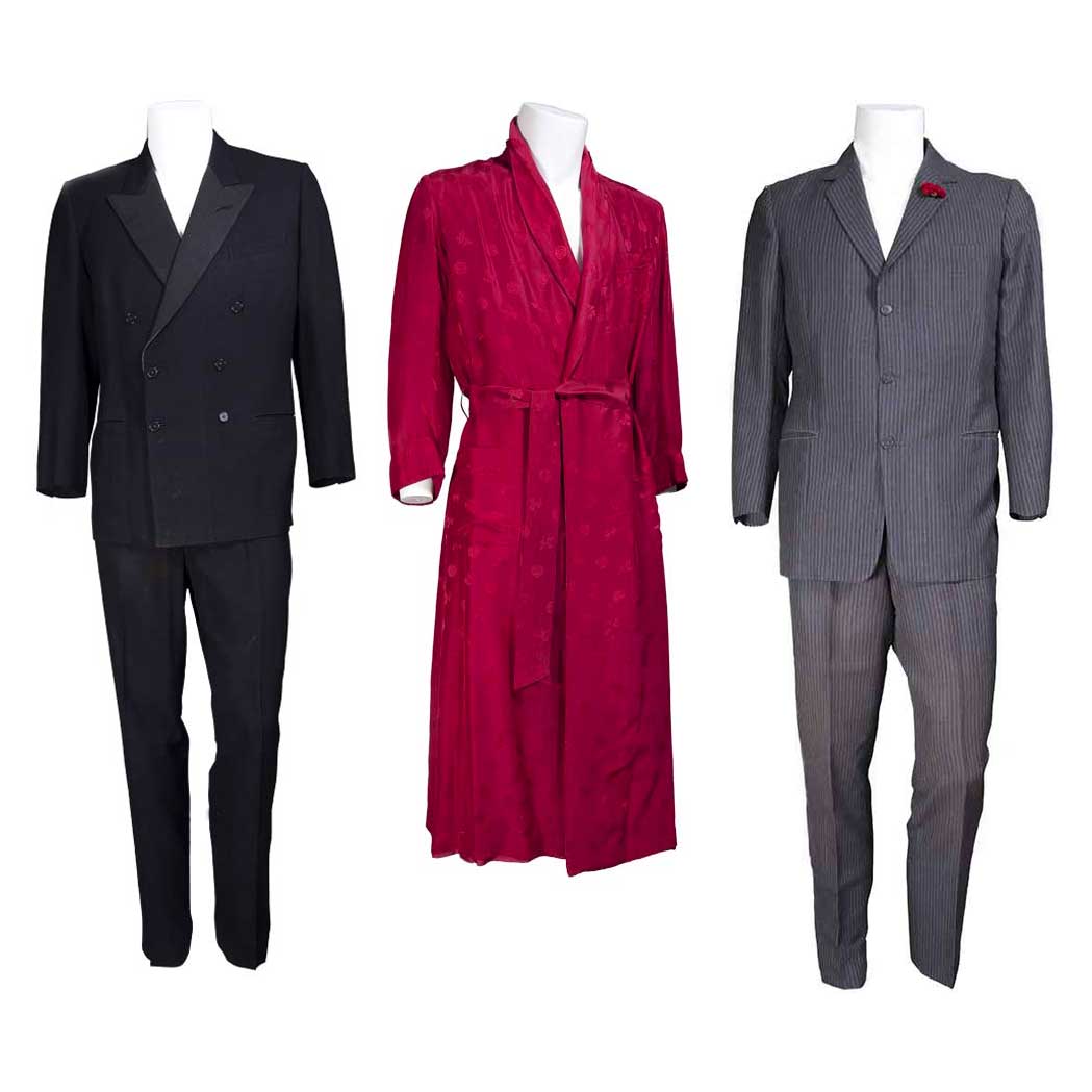 Appraisal: Collection of Day and Evening Attire Comprising a black wool