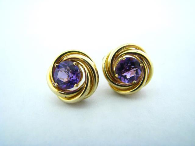 Appraisal: A pair of K yellow gold earrings each with approximately