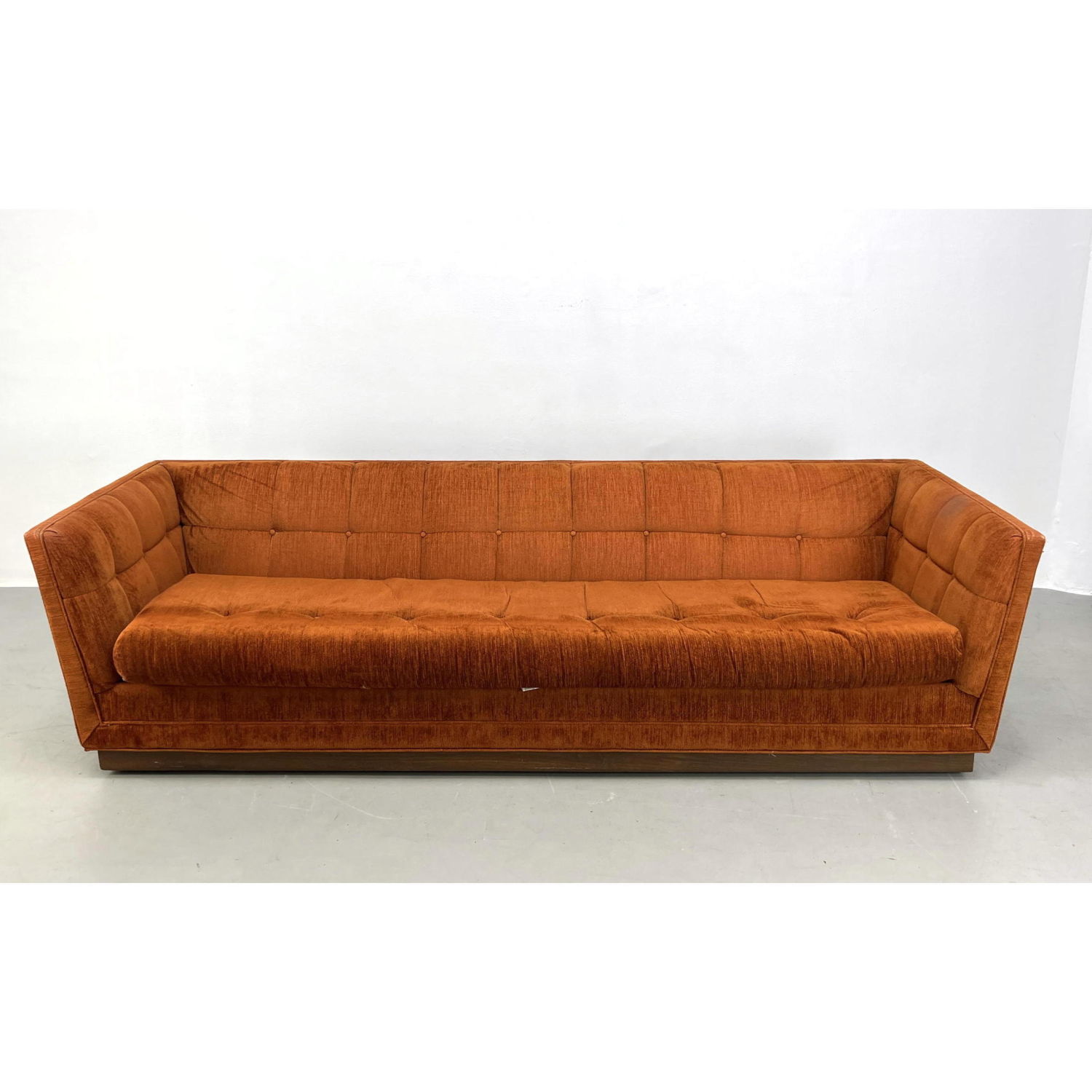 Appraisal: Mid Century Modern Selig Monroe Rust Sofa couch Dimensions H