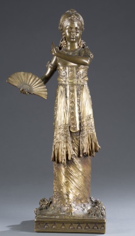 Appraisal: Agathon Leonard French - Bronze gilt and red patina La