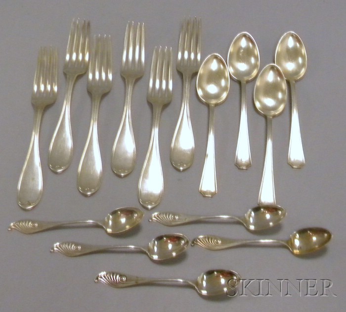 Appraisal: Group of Sterling Silver Spoons a set of five Frank