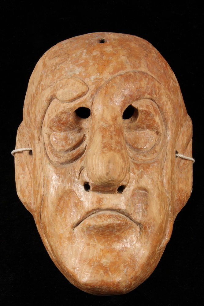 Appraisal: CEREMONIAL WOODEN MASK - Mask of a man's face his