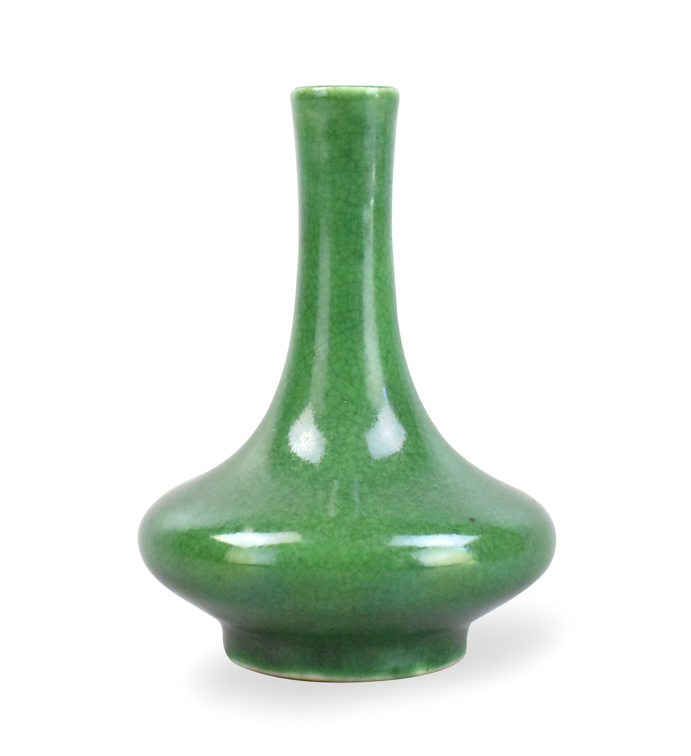 Appraisal: Small Chinese Ge type green glazed vase dating from the