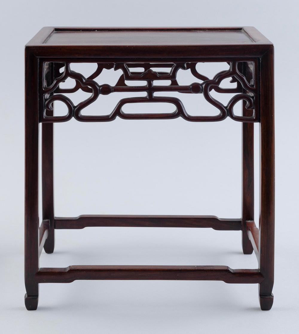 Appraisal: CHINESE MINIATURE ROSEWOOD TABLE EARLY TH CENTURY HEIGHT WIDTH DEPTH