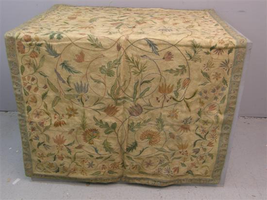 Appraisal: th Century embroidered wall hanging decorated with various flowers with