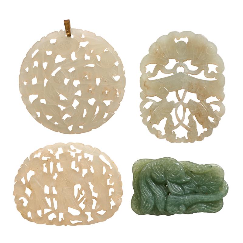 Appraisal: CHINESE JADE PENDANTS Condition Report